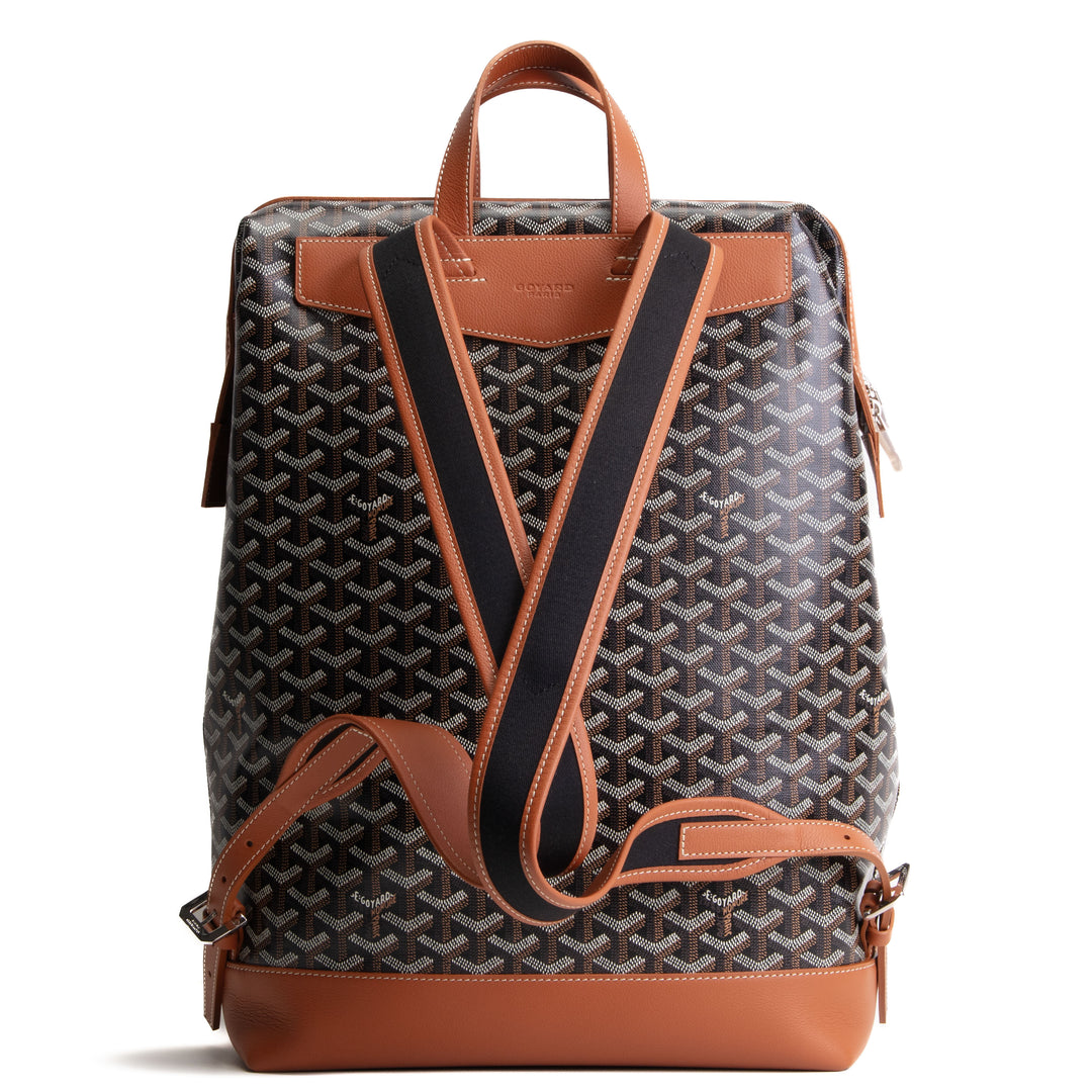 GOYARD Goyardine Cisalpin Backpack Black w/ Gold Trim