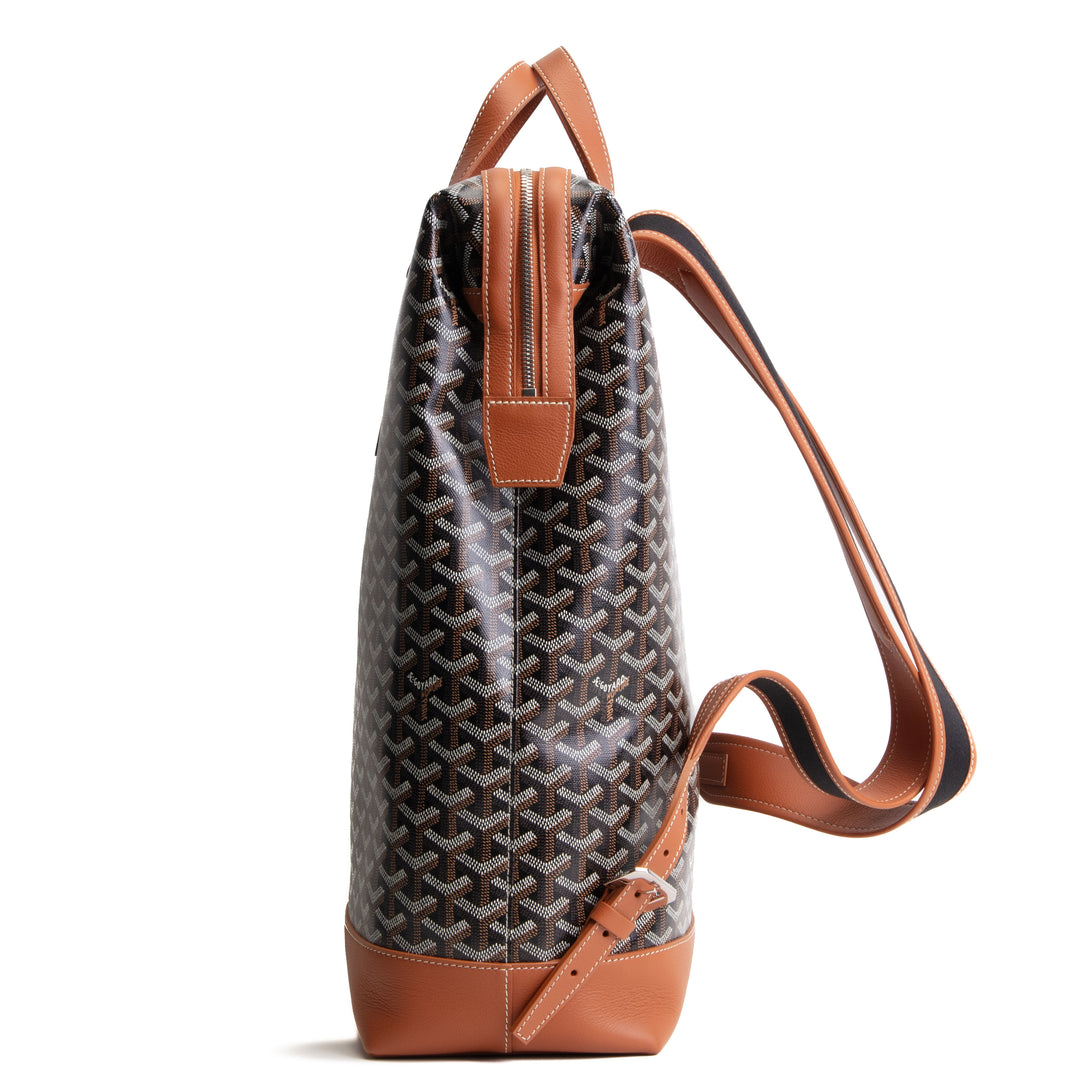 GOYARD Goyardine Cisalpin Backpack Black w/ Gold Trim