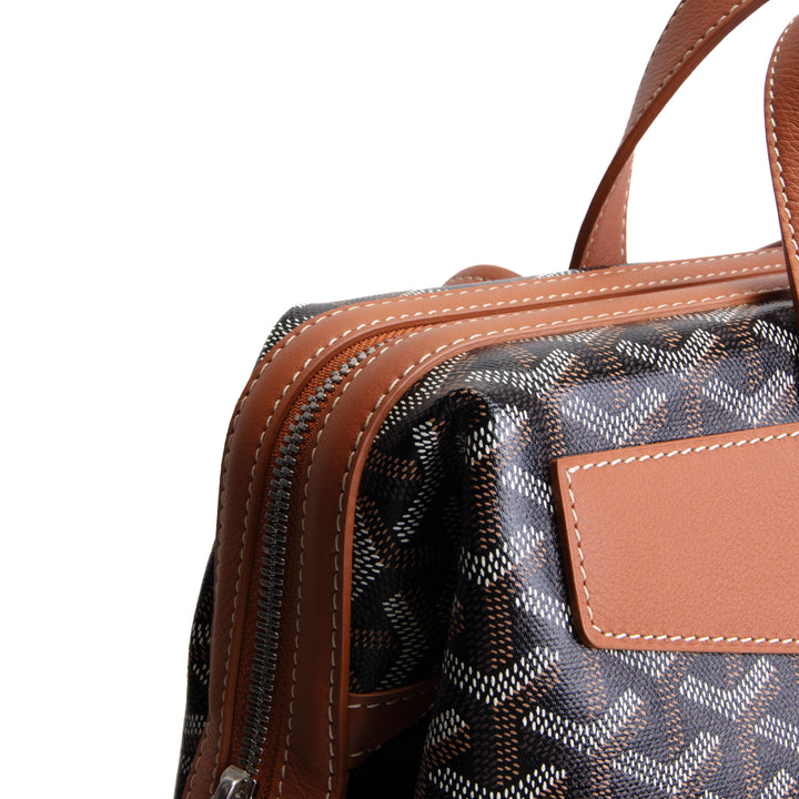 GOYARD Goyardine Cisalpin Backpack Black w/ Gold Trim