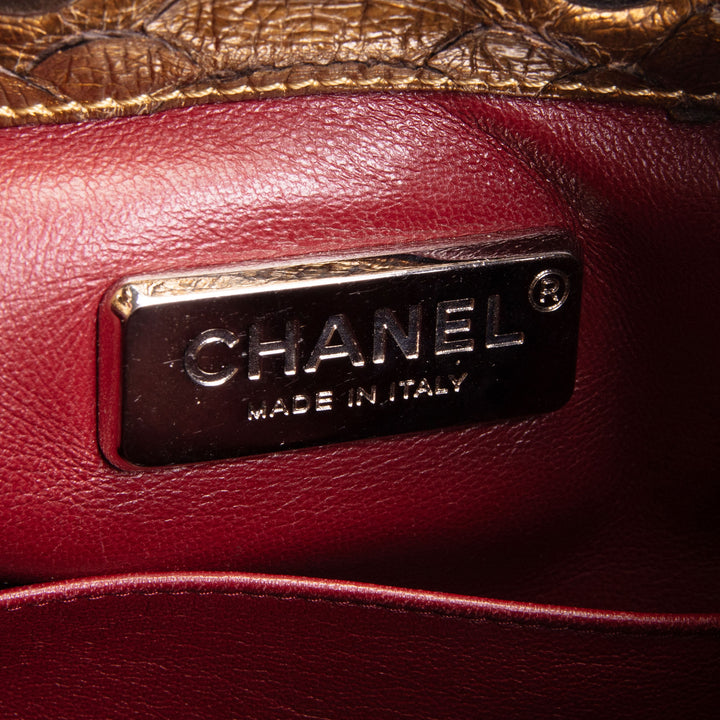 CHANEL Small Python Gabrielle Backpack - Bronze