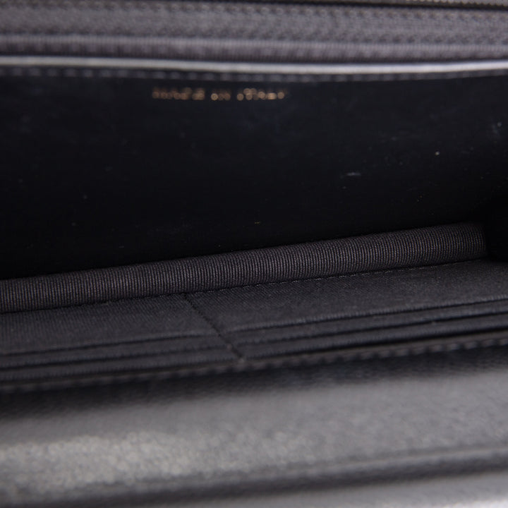 CHANEL Crystal CC Wallet on Chain Quilted Caviar - Black