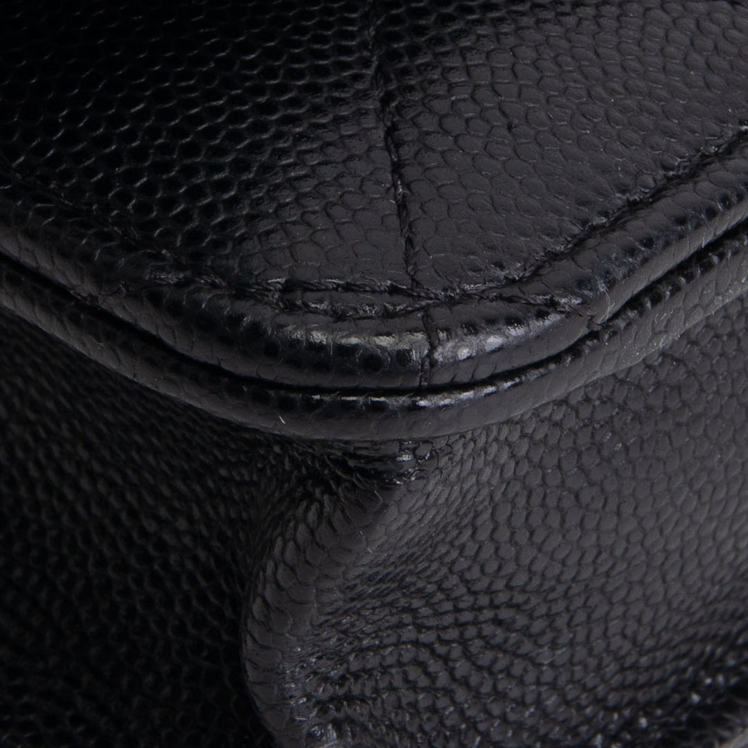 CHANEL Crystal CC Wallet on Chain Quilted Caviar - Black