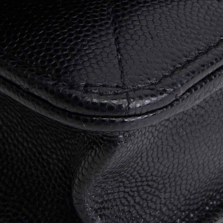 CHANEL Crystal CC Wallet on Chain Quilted Caviar - Black