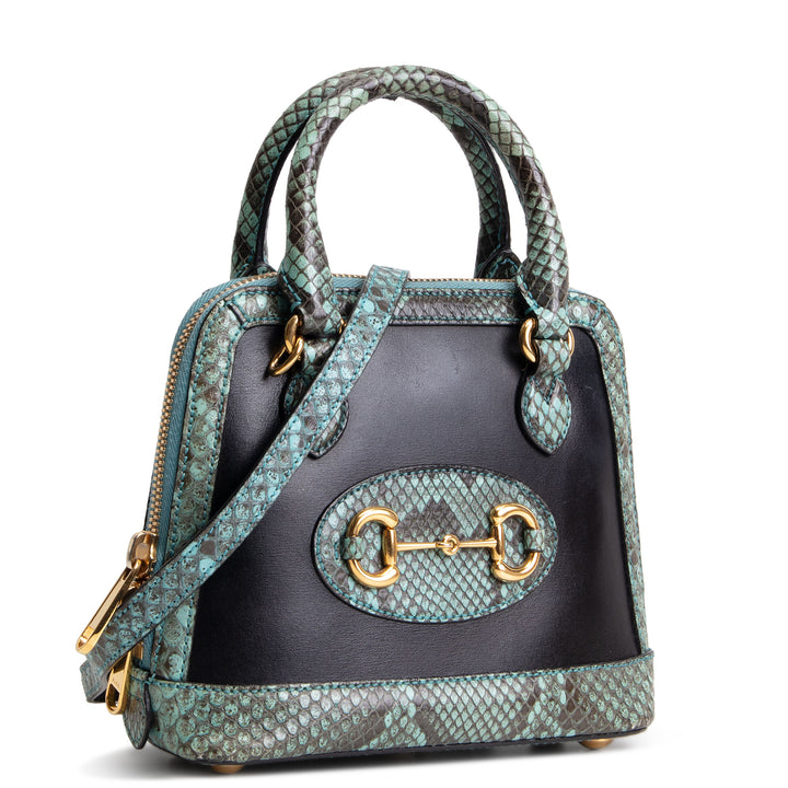 GUCCI Limited Edition Python Horsebit 1955 - Black & Turquoise