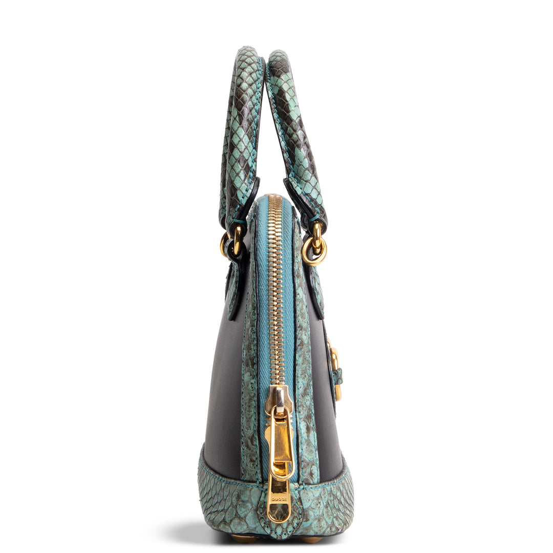 GUCCI Limited Edition Python Horsebit 1955 - Black & Turquoise