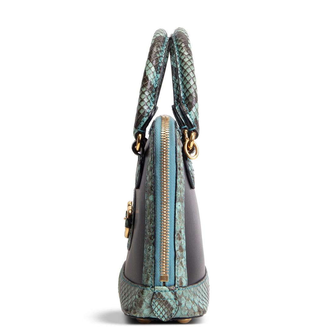 GUCCI Limited Edition Python Horsebit 1955 - Black & Turquoise