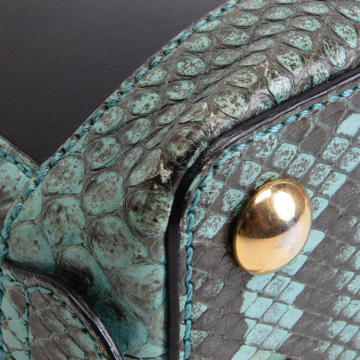 GUCCI Limited Edition Python Horsebit 1955 - Black & Turquoise