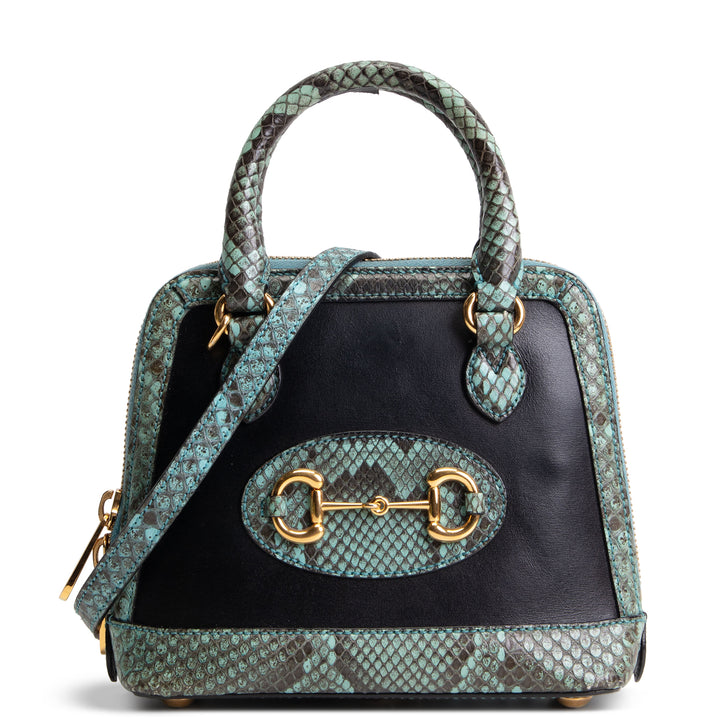 GUCCI Limited Edition Python Horsebit 1955 - Black & Turquoise