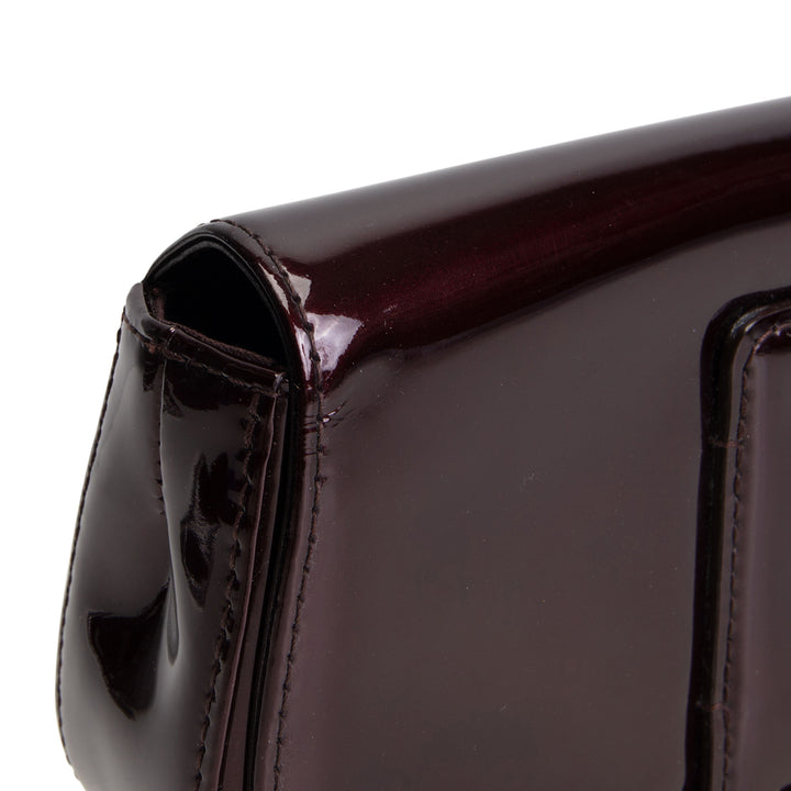 LOUIS VUITTON Patent Sobe Clutch - Amarante OUTLET FINAL SALE