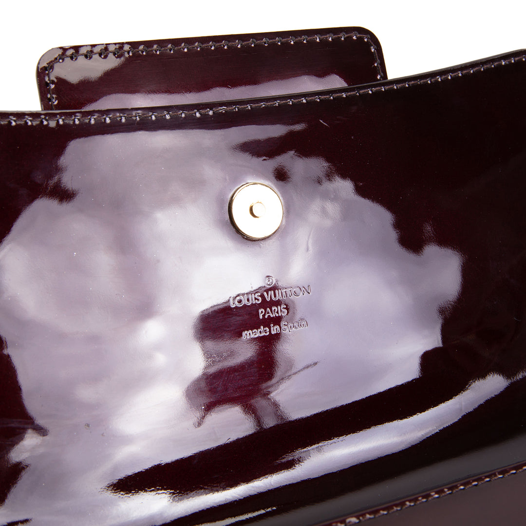 LOUIS VUITTON Patent Sobe Clutch - Amarante OUTLET FINAL SALE
