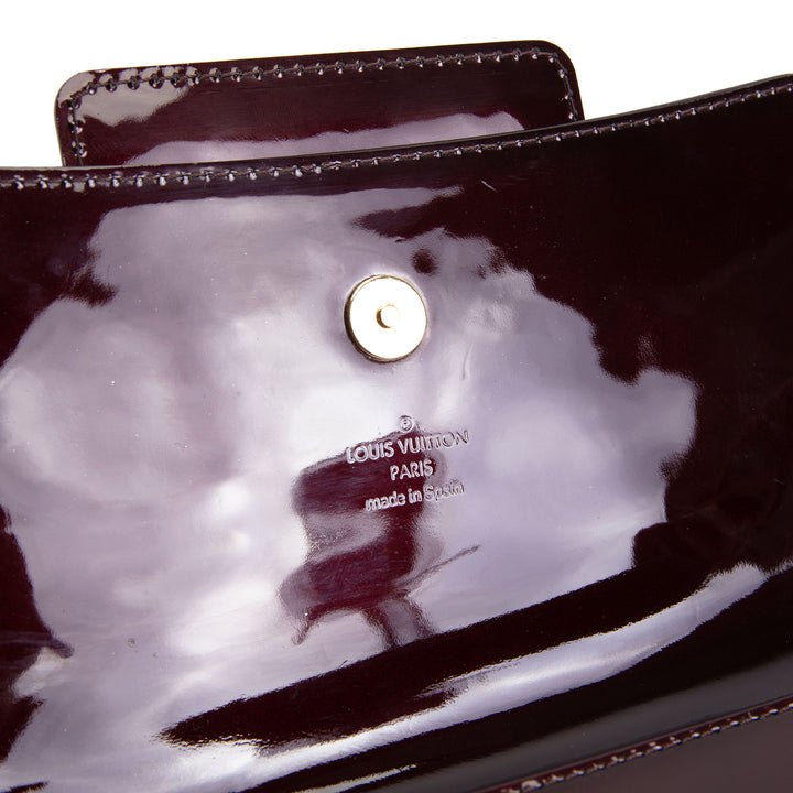 LOUIS VUITTON Patent Sobe Clutch - Amarante OUTLET FINAL SALE