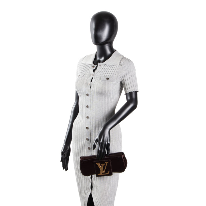 LOUIS VUITTON Patent Sobe Clutch - Amarante OUTLET FINAL SALE
