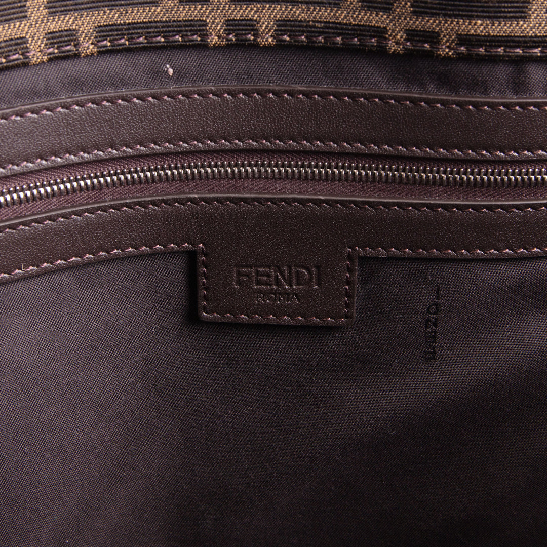 FENDI Zucca Jacquard Shopping Tote - Tobacco