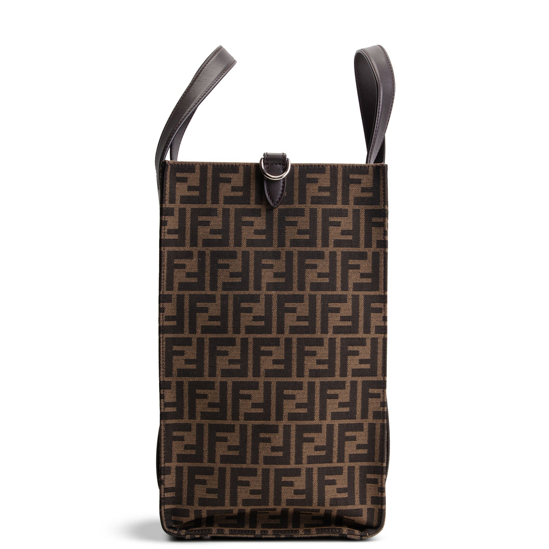 FENDI Zucca Jacquard Shopping Tote - Tobacco