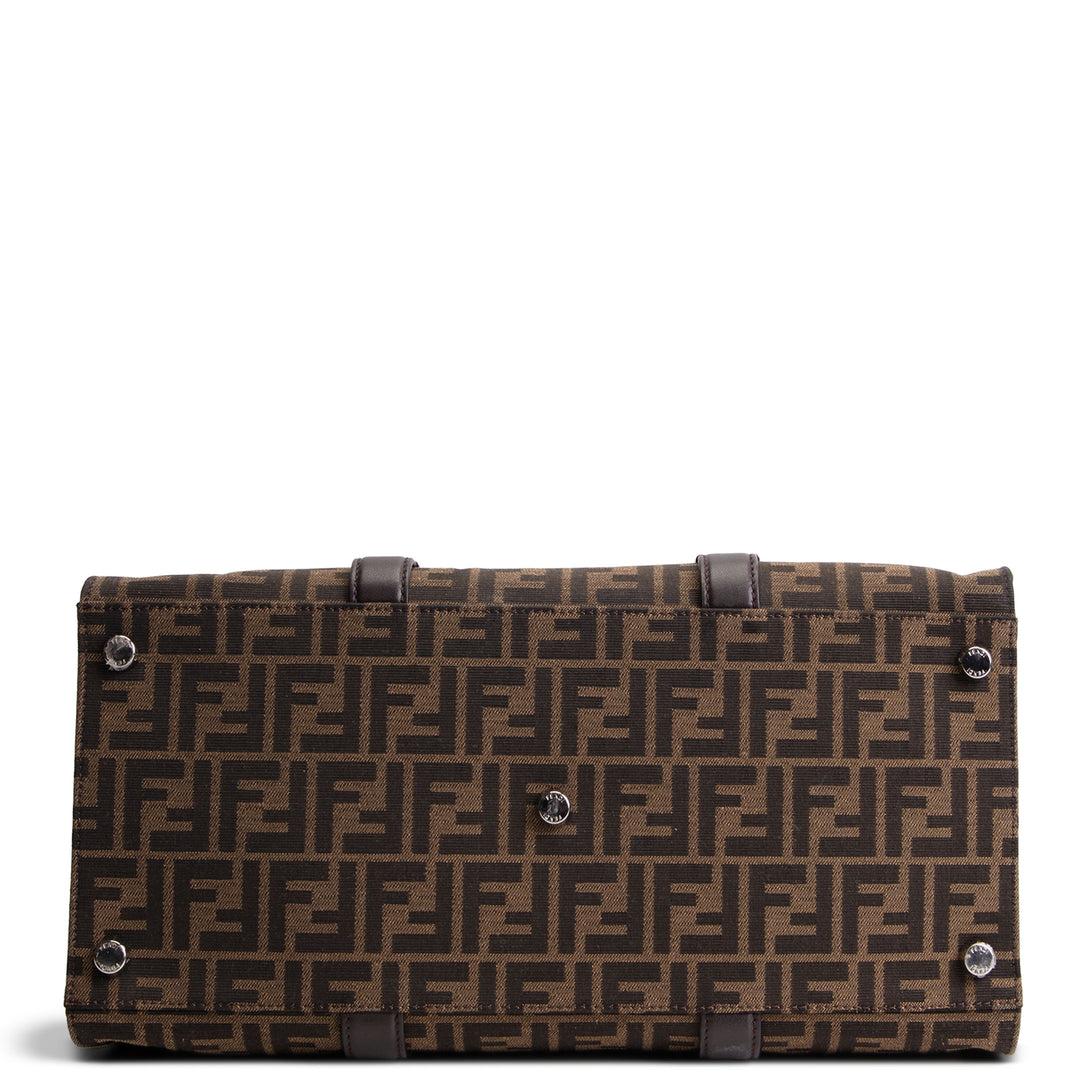 FENDI Zucca Jacquard Shopping Tote - Tobacco