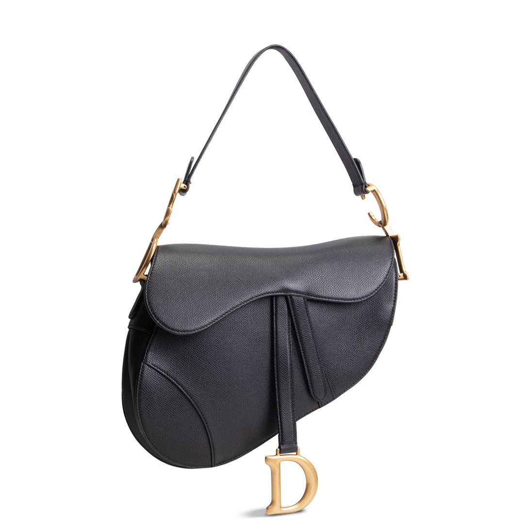DIOR Leather Saddle Bag - Black
