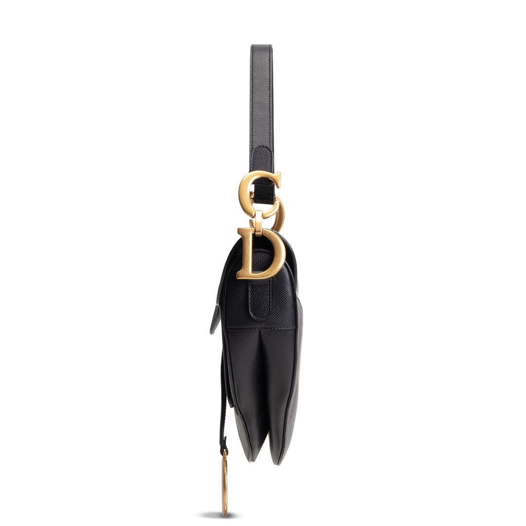 DIOR Leather Saddle Bag - Black
