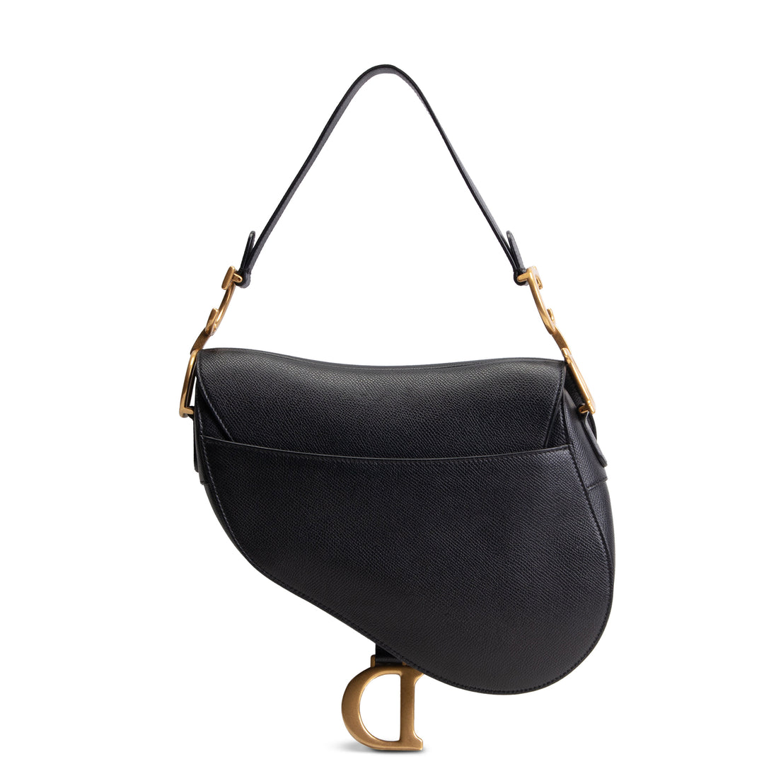 DIOR Leather Saddle Bag - Black