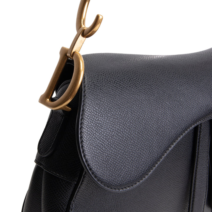 DIOR Leather Saddle Bag - Black