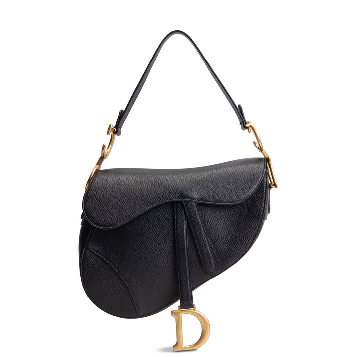 DIOR Leather Saddle Bag - Black