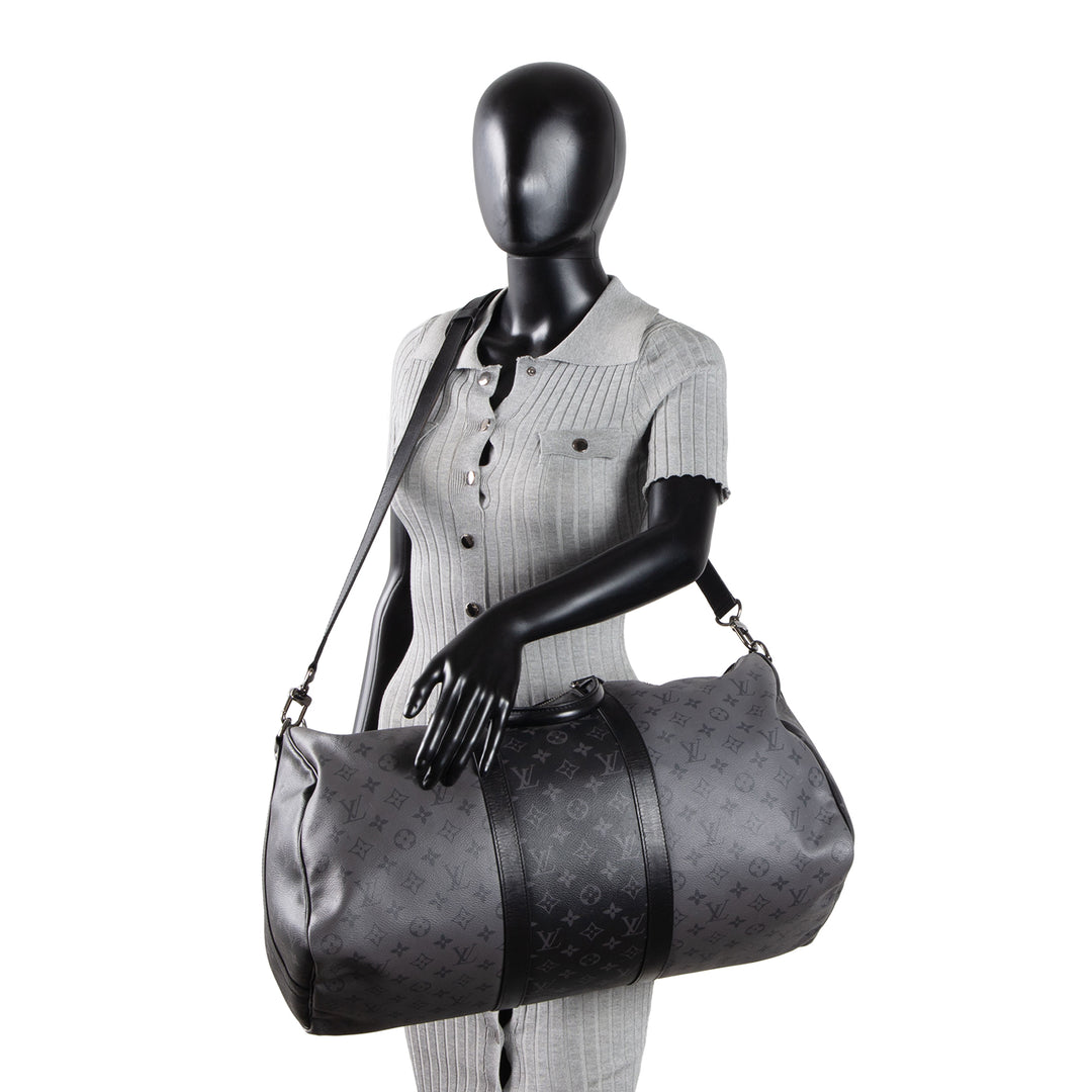 LOUIS VUITTON Keepall 50 Eclipse Monogram OUTLET FINAL SALE