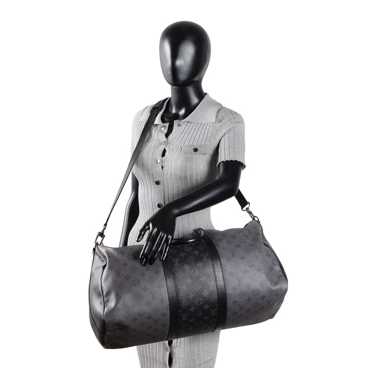 LOUIS VUITTON Keepall 50 Eclipse Monogram OUTLET FINAL SALE