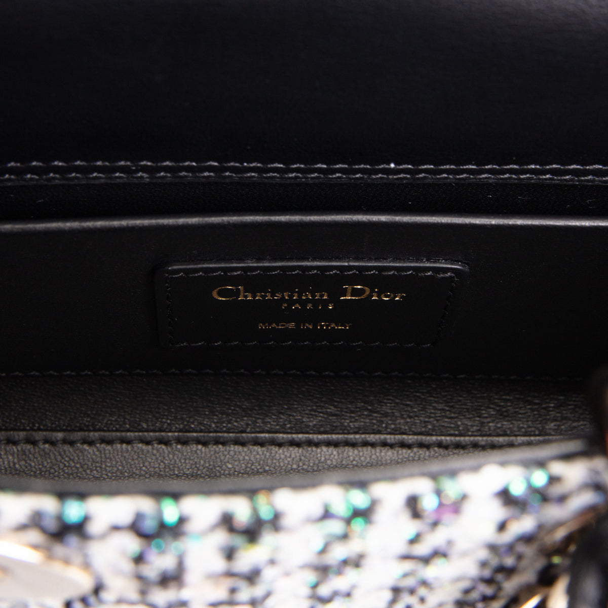 DIOR Mini Lady D-Joy Bag - Multicolor Sequins w/ Houndstooth