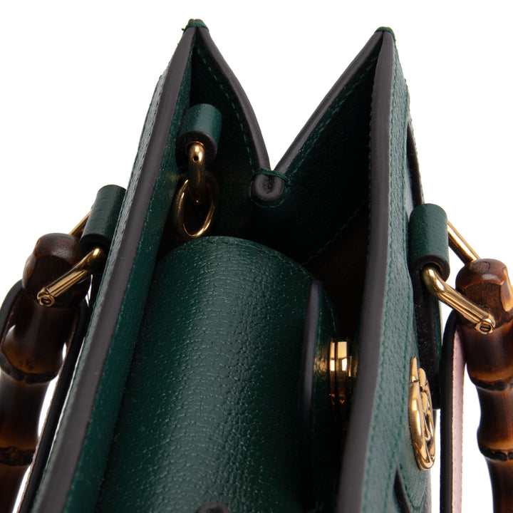 GUCCI Small Diana Top Handle Shoulder Bag - Green