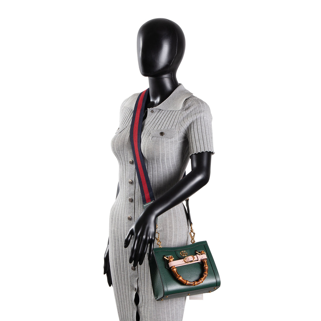 GUCCI Small Diana Top Handle Shoulder Bag - Green