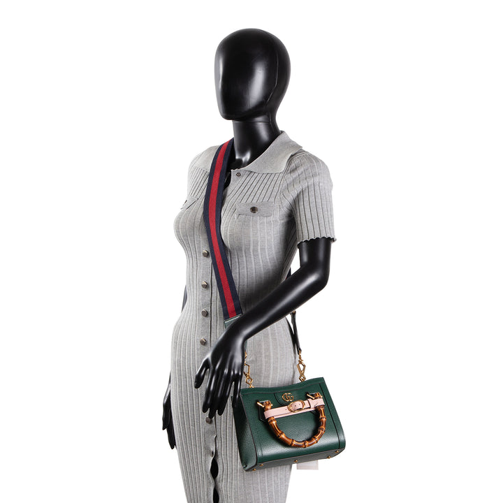 GUCCI Small Diana Top Handle Shoulder Bag - Green