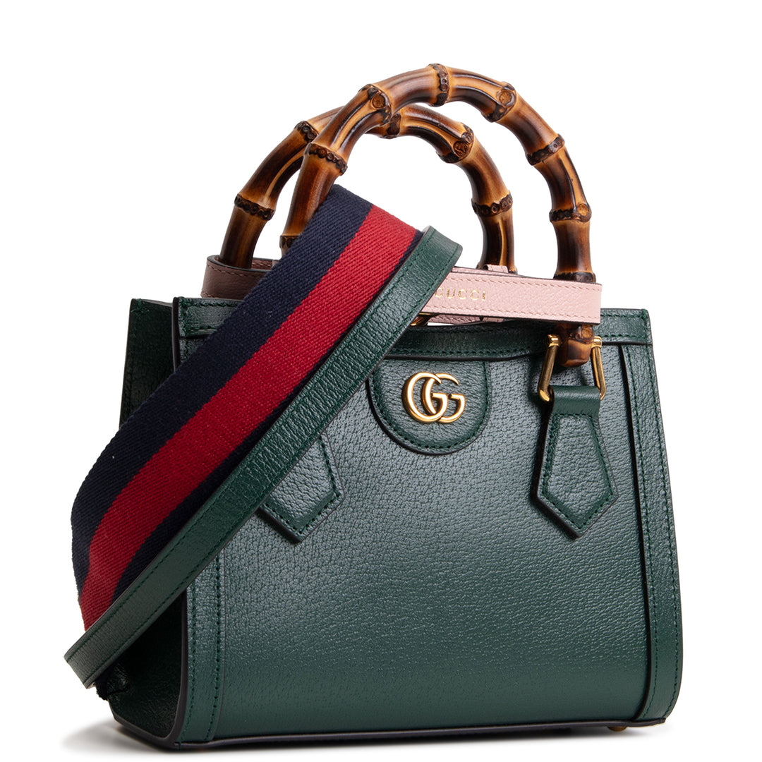 GUCCI Small Diana Top Handle Shoulder Bag - Green