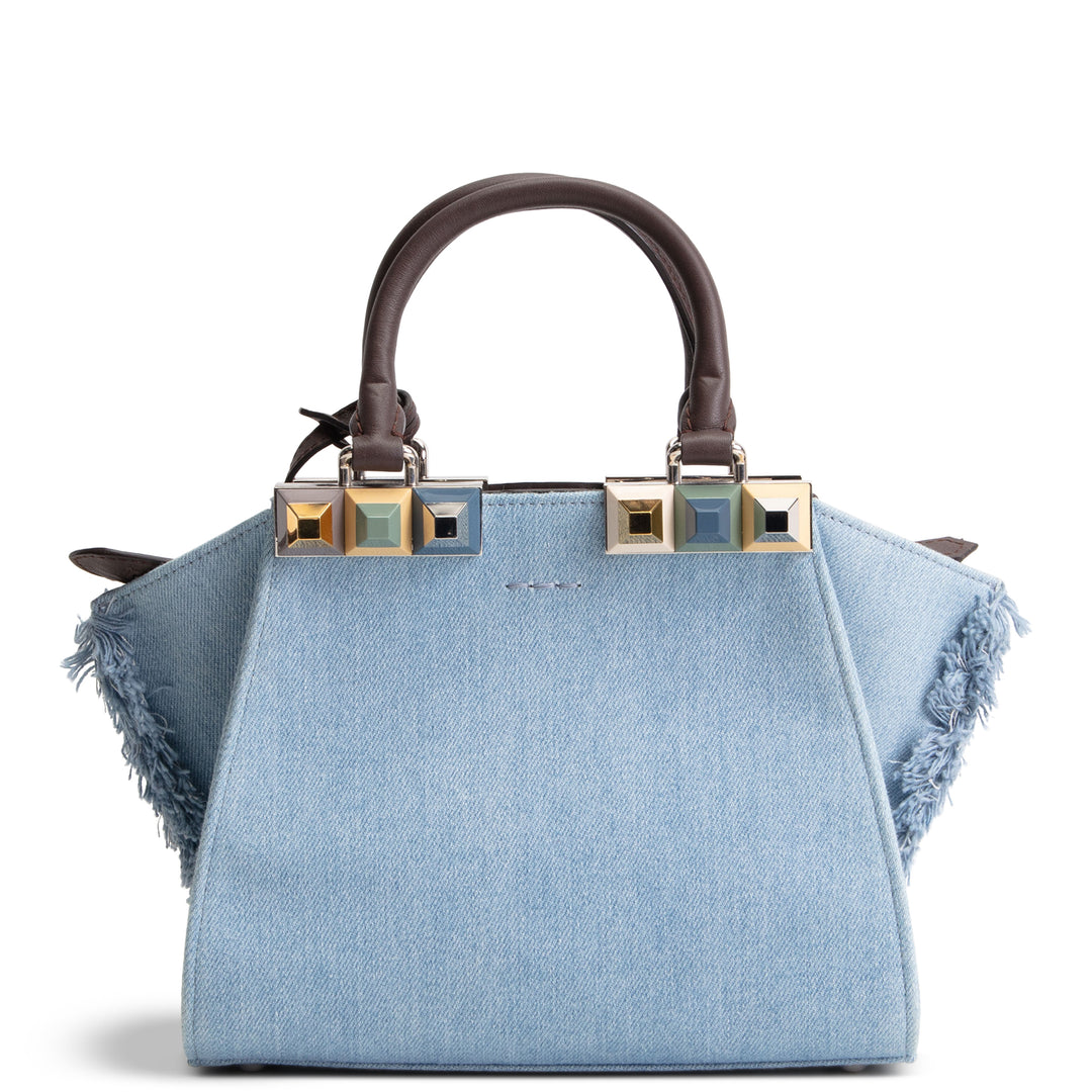 FENDI Denim Fray 3 Jour Mini