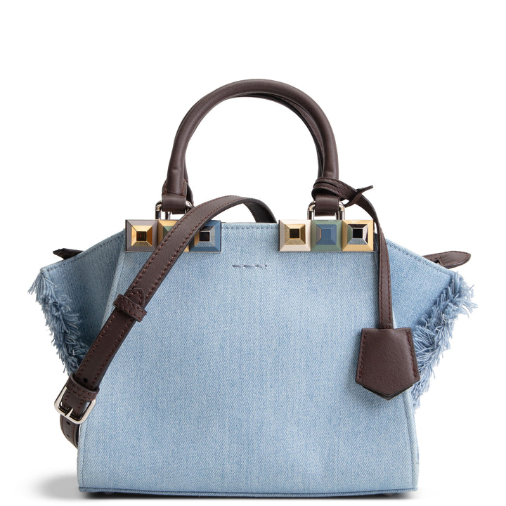 FENDI Denim Fray 3 Jour Mini