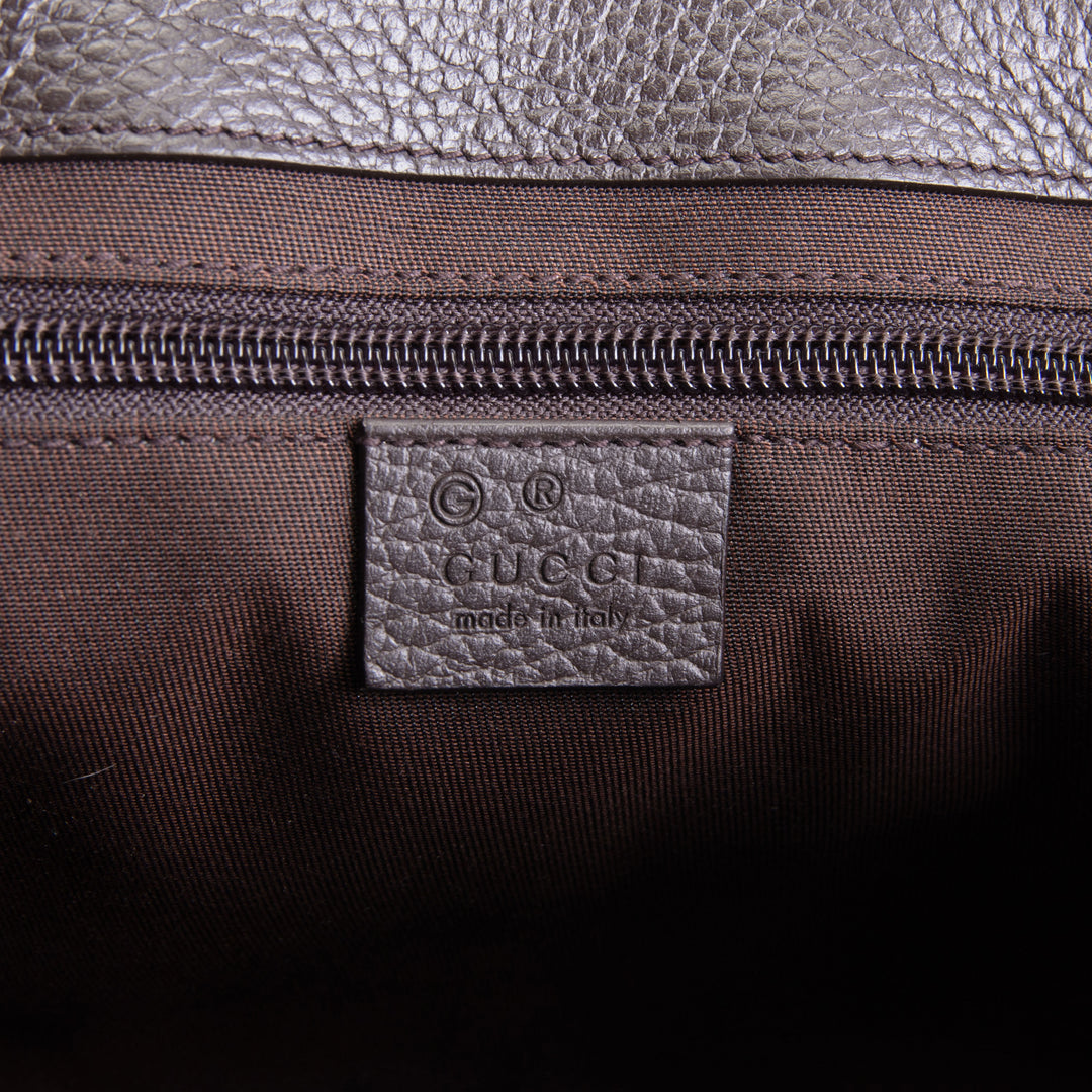 GUCCI GG Canvas Messenger Bag - Beige & Ebony