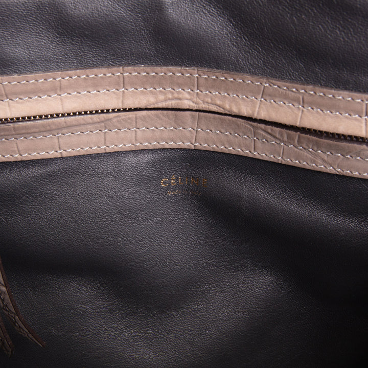 CELINE Nubuck Embossed Large Phantom - Taupe