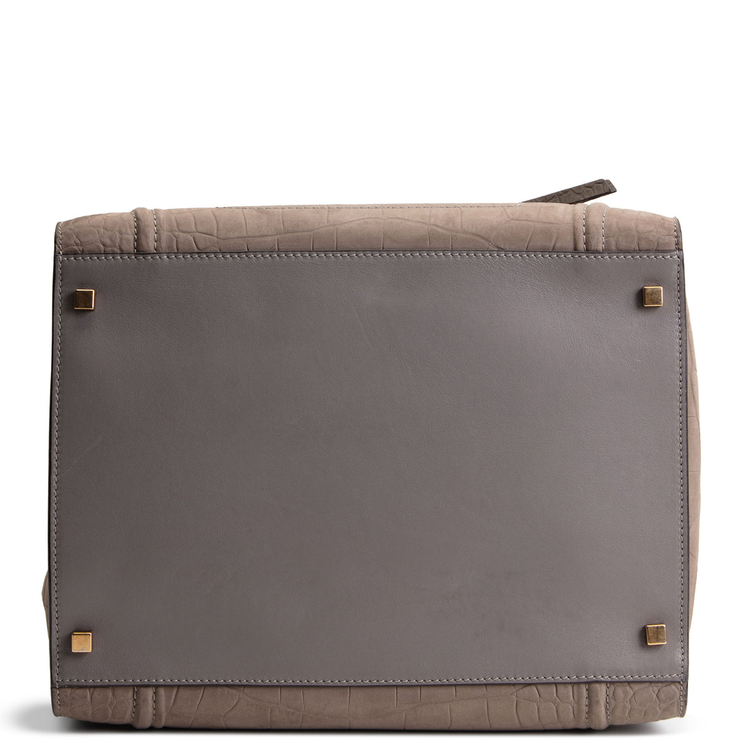 CELINE Nubuck Embossed Large Phantom - Taupe