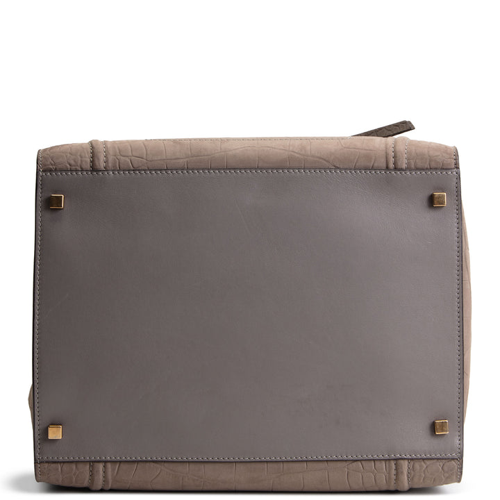 CELINE Nubuck Embossed Large Phantom - Taupe