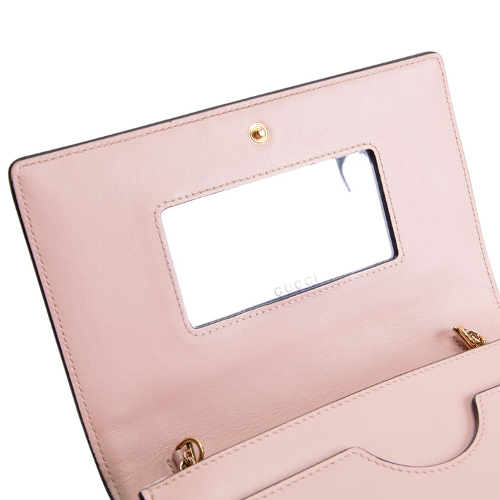 GUCCI GG Matelasse Wallet on Chain - Pink OUTLET FINAL SALE
