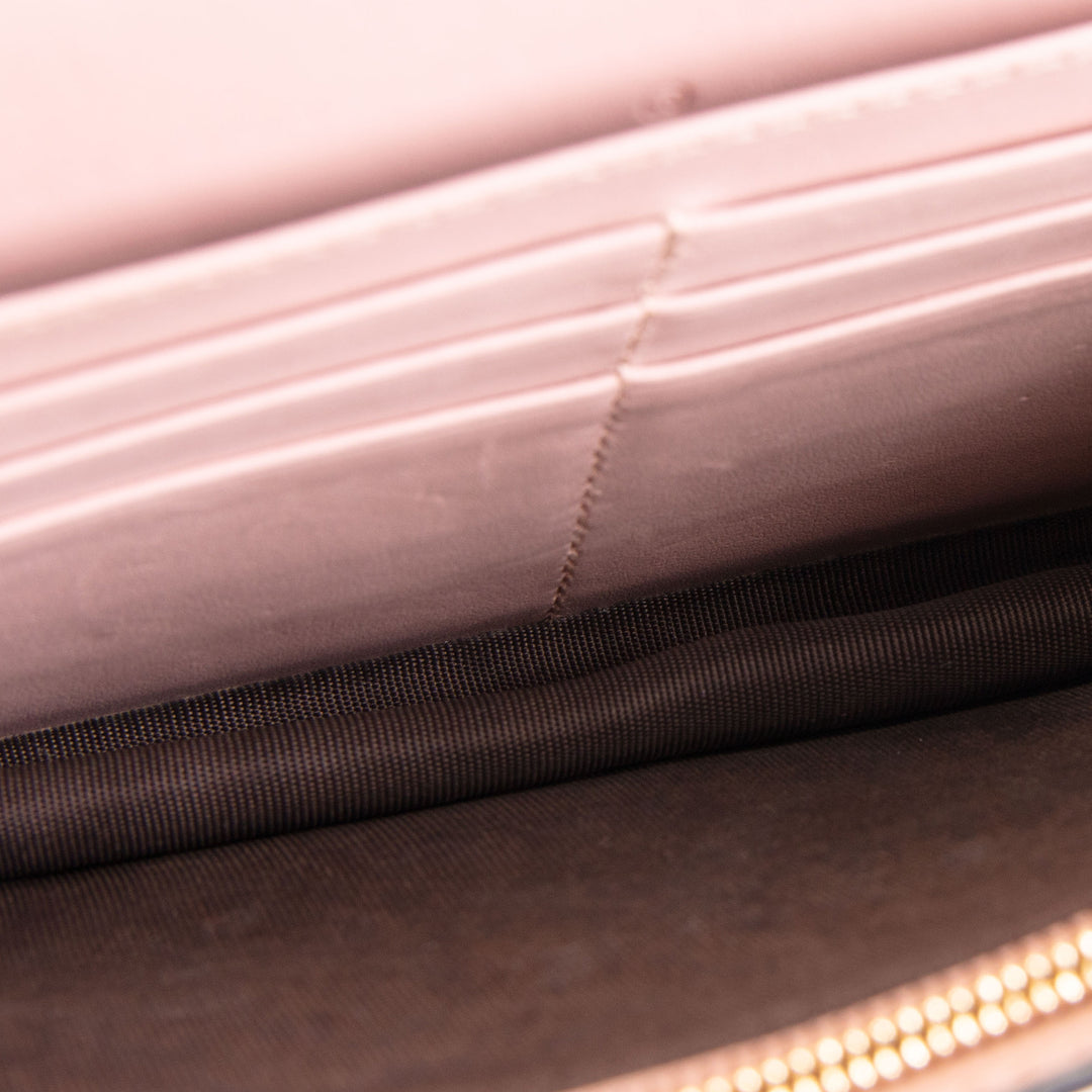 GUCCI GG Matelasse Wallet on Chain - Pink OUTLET FINAL SALE