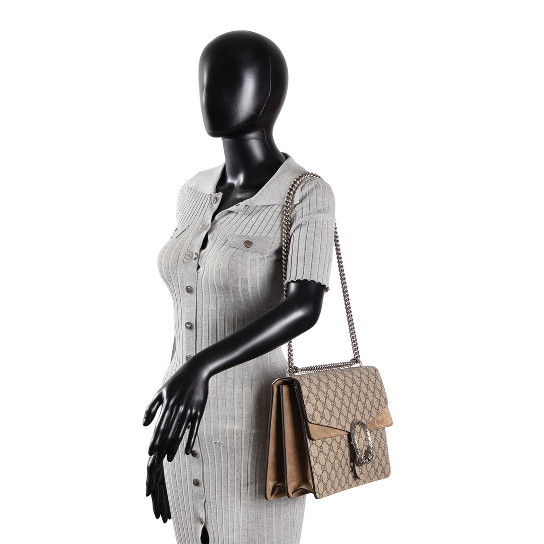 GUCCI GG Supreme Medium Dionysus - Beige & Ebony