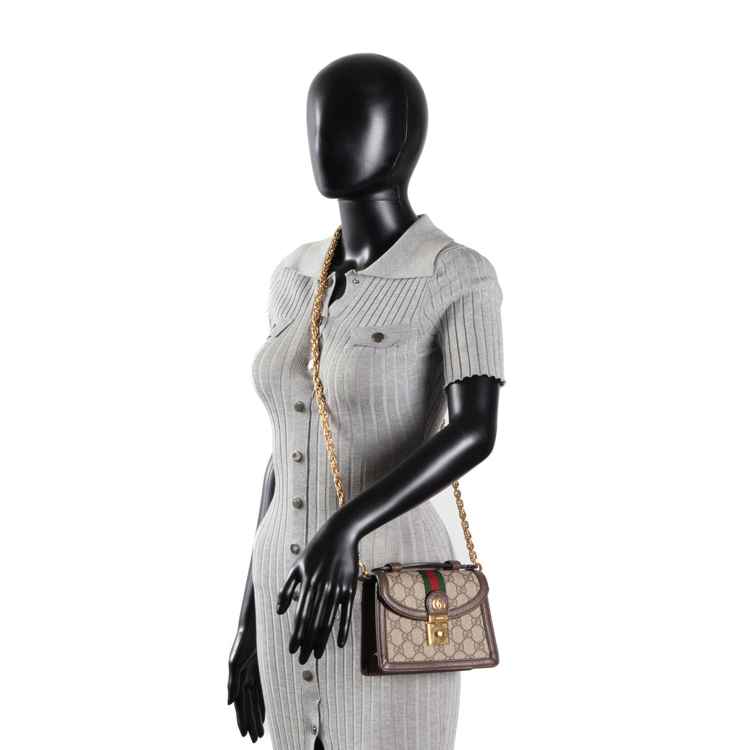 GUCCI GG Supreme Top Handle Mini Ophidia