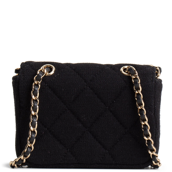 CHANEL Jersey Card Holder Belt Bag - Black