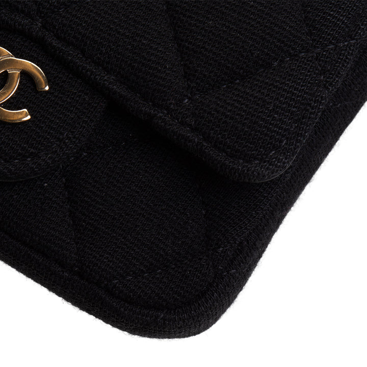 CHANEL Jersey Card Holder Belt Bag - Black