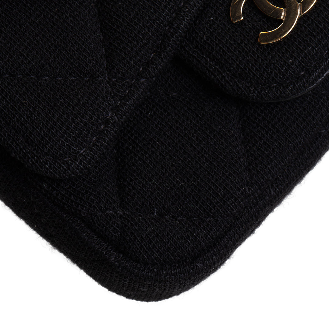 CHANEL Jersey Card Holder Belt Bag - Black