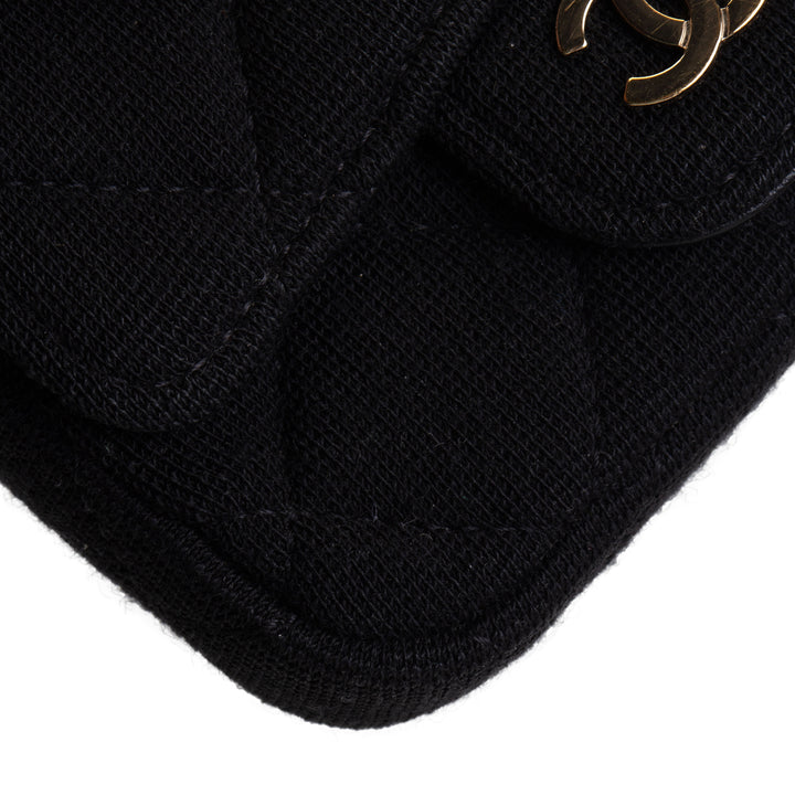 CHANEL Jersey Card Holder Belt Bag - Black