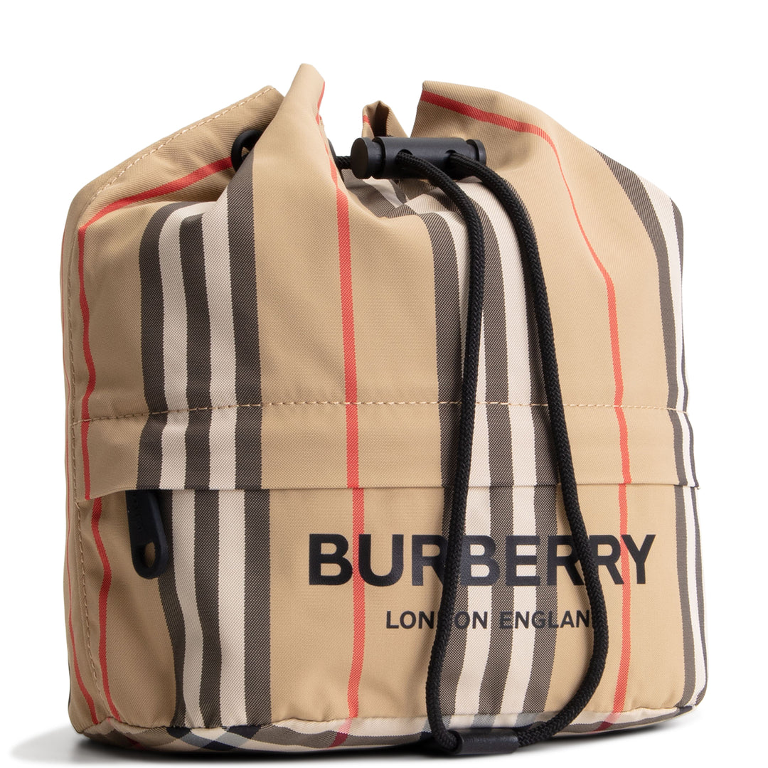 BURBERRY Icon Stripe Drawcord Pouch