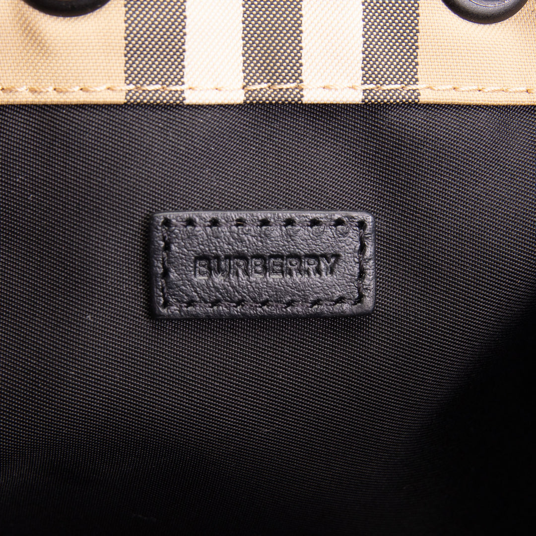 BURBERRY Icon Stripe Drawcord Pouch