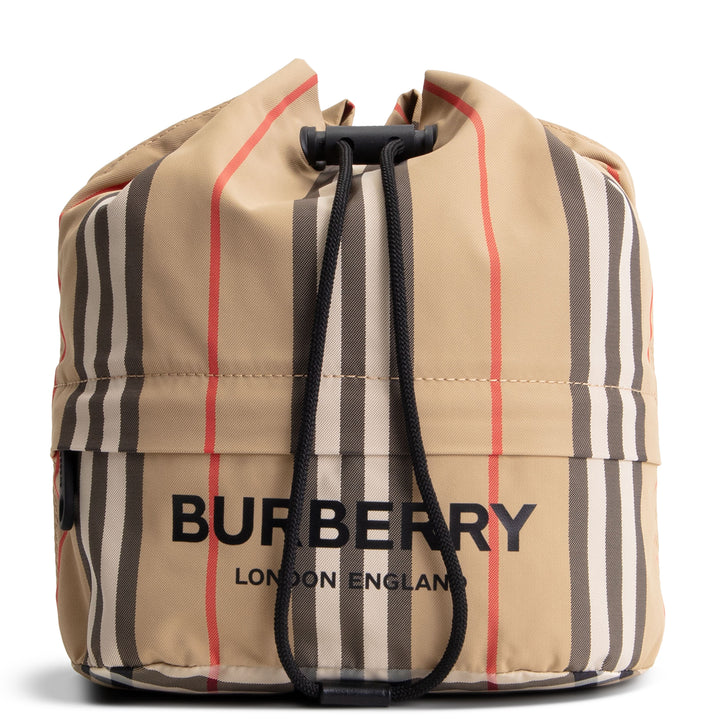 BURBERRY Icon Stripe Drawcord Pouch
