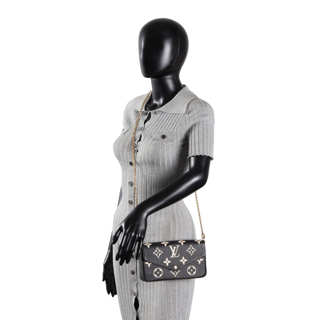 LOUIS VUITTON Giant Monogram Empreinte Felicie Pochette - Bicolor