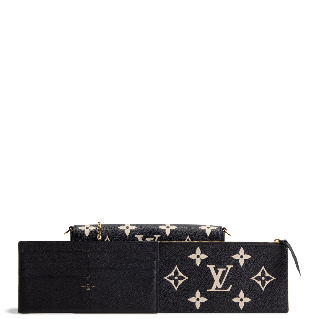 LOUIS VUITTON Giant Monogram Empreinte Felicie Pochette - Bicolor